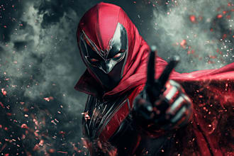 do a superhero or fantasy character portrait of you