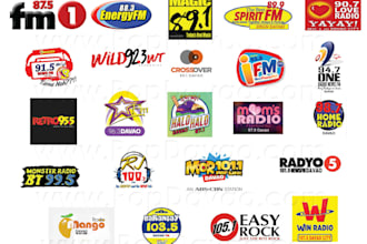 make hand drawn music radio station logo