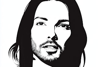 create a face into color vector art portrait