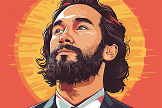 draw vector art portrait