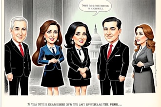 make a political caricature and cartoon art