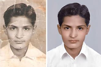 restore, colorize and enhance your old photos in 12 hours