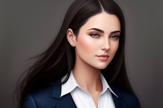 draw awesome digital oil paintings portrait