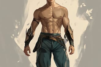 create dnd character or dnd party art illustration