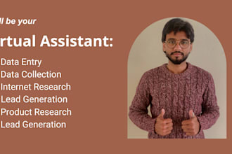 do fast and accurate data entry lead generation and admin support