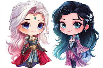 draw chibi art or chibi character in my unique style