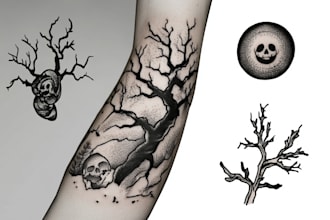 make amazing dotwork tattoo design for you