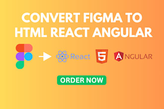 convert figma, psd to pixel perfect responsive HTML, react, angular website