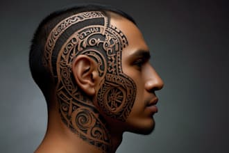 design a polynesian maori tribal tattoo