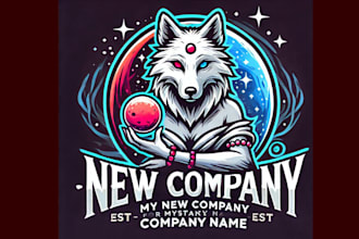 do create mystical wolf mascot logo with 1 day delivery