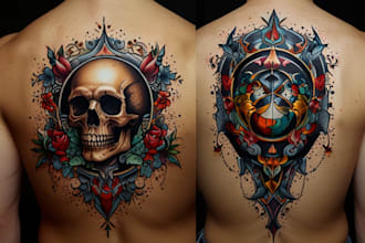 create any design in traditional tattoo or old school style