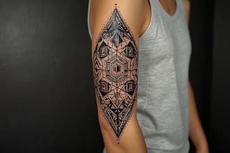 create unique custom geometric tattoo design