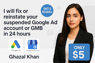 fix or reinstate your suspended google ad account or gmb in 24 hours