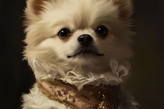 make a disney cartoon portrait of cat, dog or any pets