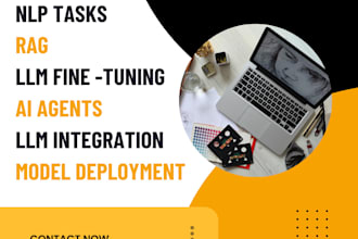 natural language processing tasks, llms fine tuning, rag and agentic ai projects