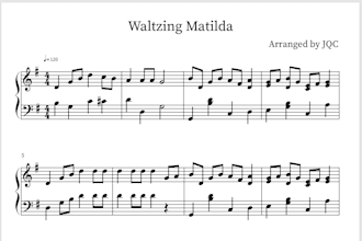 arrange a piano score from beginner to intermediate level