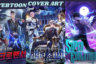 draw anime manhwa webtoon light novel shonen comic book illustration ebook cover