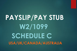 create paystub payslip stub w2 for usa uk canada