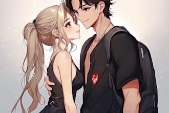 draw anime couple for you