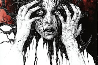 draw a fantasy horror and any fantasy horror character