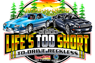 create attractive and imagination muscle car logo design