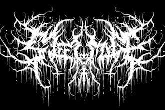 create death metal, black metal, and brutal death metal logo
