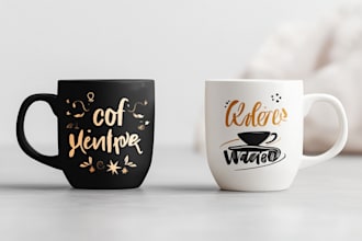 do awesome custom coffee mug design