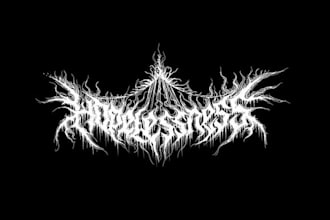 draw heavy metal, black metal, death metal font band logo