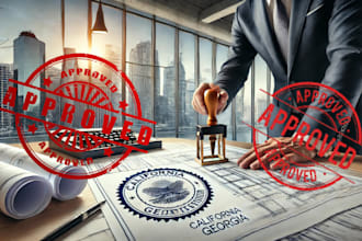review stamp as licensed civil and structural engineer in california and georgia