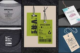 design clothing labels and hang tags in 4 hours