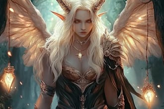 made a original dnd fantasy character art