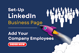 setup and add your linkedin business page employees, promote, marketing, profile