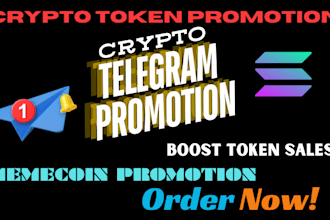 crypto telegram promotion, pump fun marketing to drive solana memecoin to 50m mc