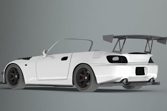 craft 3d automotive, sport car,fivem in solid work for game,vehicle,asseto corsa