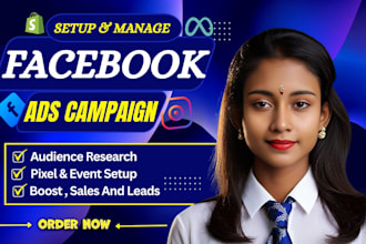 be your facebook ads campaign manager, run fb ig advertising for lead and sales