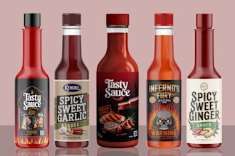 design label for sauce,spice, seasoning,honey,rub,pikliz,food,jar,pickles,logo