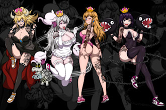 draw anime character, fanart, and your oc in sfw and nsfw