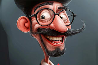 draw avatar bighead caricature from photo in 24 hours