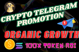 solana memecoin marketing, crypto telegram promotion to hit 100m token investors