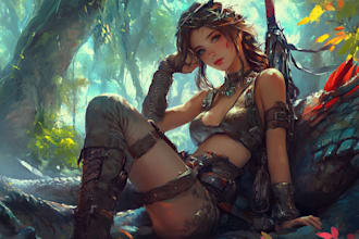 desing a cute fantasy character art for you