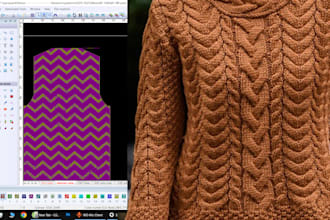 create a jacquard knitting pattern for sweater and other knitwear