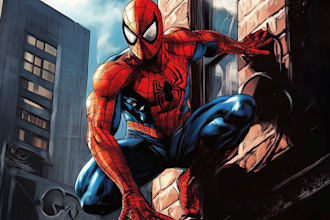 design an amazing superhero pop art