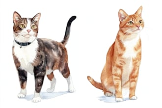create a watercolor pet portrait