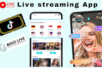 live streaming app, bigo clone, tiktok clone, pk battles, short video app, reels