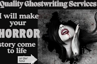ghostwrite or rewrite an exceptional horror story