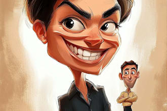 make a political caricature and cartoon art