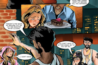 illustrate comic book pages