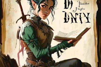 draw your dnd character art in a vintage style