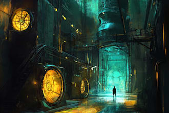 design environment concept art, background and illustration
