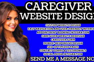 design caregiver website care home service caregiving website design redesign